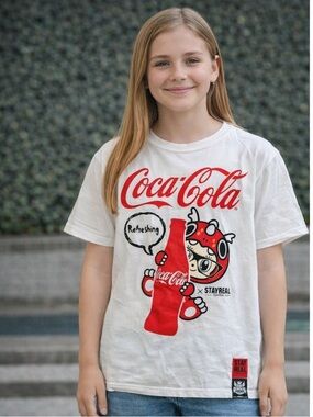 Coca-Cola x Stayreal Graphic White T-Shirt – XL (Big Kid)